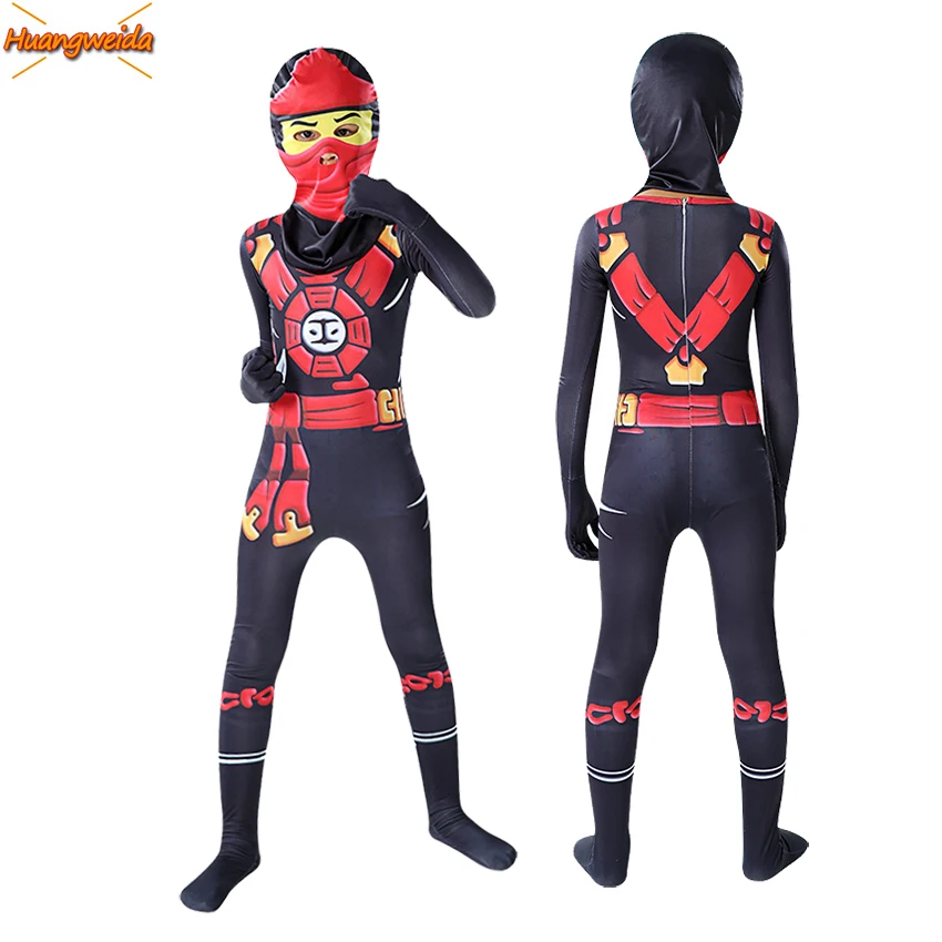 Ninja Costume Kid Jumpsuits Halloween Costumes for Kids Fancy Party Dress Cosplay Anime Superhero Bodysuit Masquerade | Тематическая