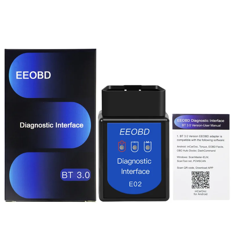 Новое поступление ELM327 obd2 Bluetooth сканер elm 327 obd 2 Bluetooth 3,0 автоматический диагностический сканер для android/PC/IOS код читателя e02 - Цвет: E02 Bluetooth 3.0