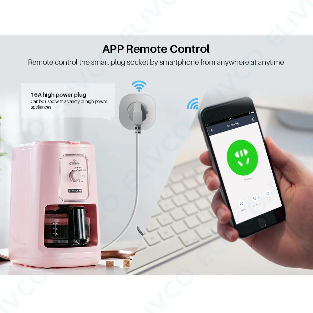 Tuya умная розетка WiFi Италия 16A 220 В питания синхронизация приложение дистанционное