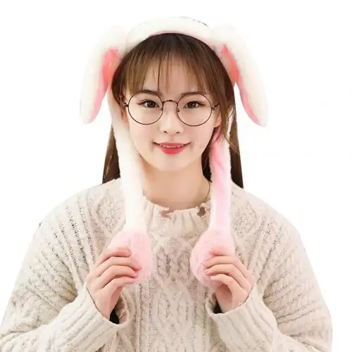 Rabbit Модные плюшевые Уточки кролика животных уха вверх вниз теплые кепки шляпа вечерние реквизит - Цвет: Rabbit