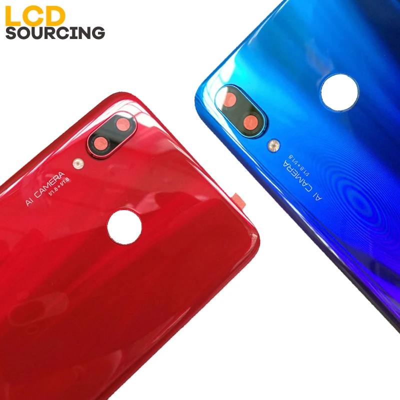 6," Крышка батарейного отсека для huawei Nova 3 Задняя стеклянная крышка батарейного отсека+ объектив камеры для Nova 3 задняя крышка чехол Замена