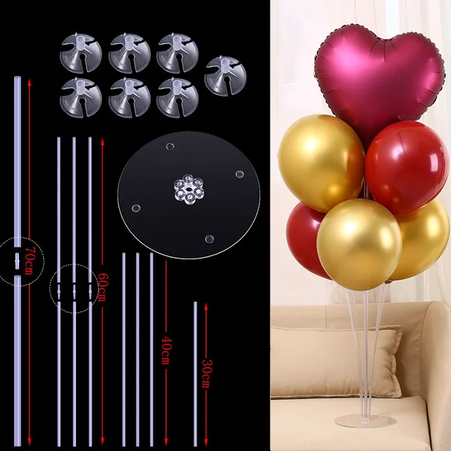 Свадебное украшение, держатель для шарика, колонна, подставка для воздушных шаров, металлический шар на день рождения, украшения для взрослых, для празднования - Цвет: 7Tubes Balloon Stand