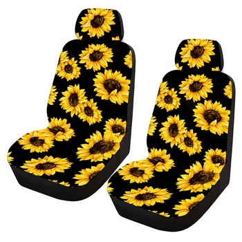 

2Pcs Sunflower Full Coverage Car Seat Cover Set Protector Universal Anti-slip Car Cushion Cover Car Accessories