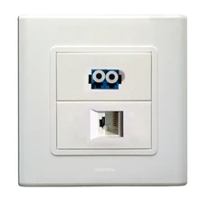 Разъемы: LC+ RJ45, Волоконно-Оптический Ethernet информация настенная пластина розетка крышка Лицевая панель розетка