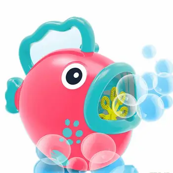 

Kuulee Handheld Cartoon Funny Fish Shape Bubble Machine Kids Toy High Quality Child Interesting Toys plastic bubble machine