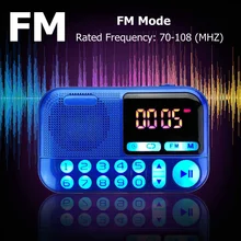 LEORY портативный FM радио цифровой дисплей двойной динамик звуковой катушки TF карты музыкальный плеер