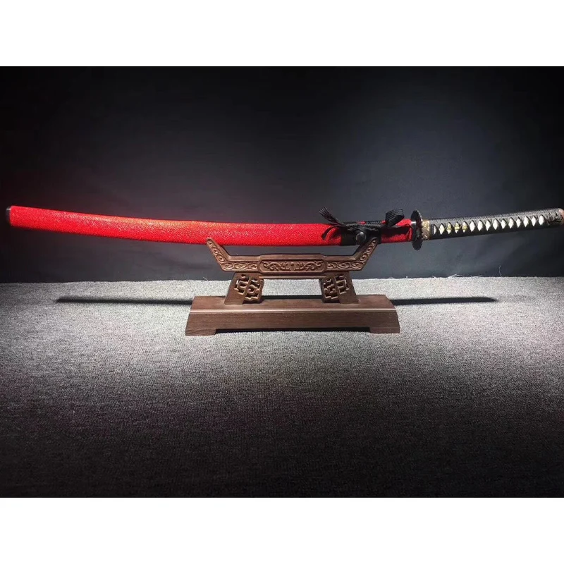 Высокое качество ручной работы 1095 углеродистая сталь обкладка глиной лезвие Японский длинный меч очень острый самурайский меч катана Китайский Меч