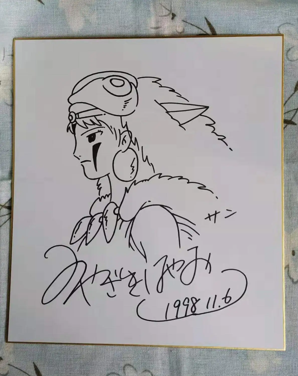 hand drawn Miyazaki Hayao autographed Shikishi Art Board Tonari no Totoro rare 1110Z