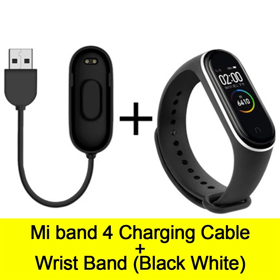 Зарядное устройство для Xiaomi mi Band 2 3 4 зарядное устройство/шнур/кабель для передачи данных Колыбель Док-кабель для зарядки mi Band 2 3 4 зарядное устройство USB ремешок браслет - Цвет: Cable-Black White