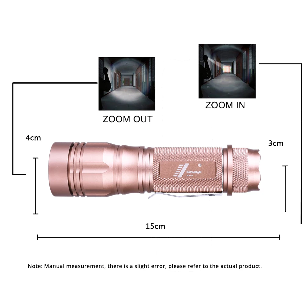 Hntoolight HT26-T6 светодиодный фонарь Тактический супер яркий Перезаряжаемый для кемпинга usb зарядка 10 Вт фокусировка