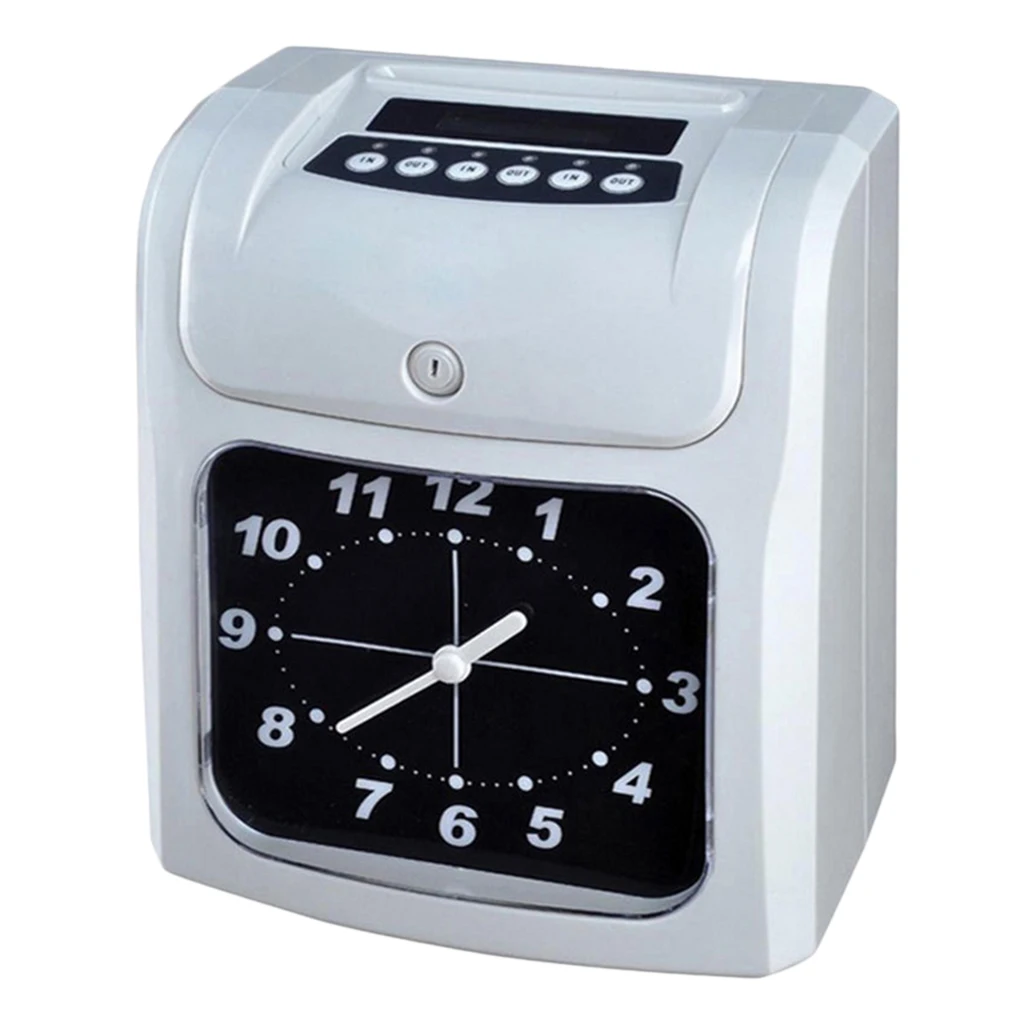 Office Employee Attendance Digital Time Clock Pointer Type w/50 Card AU Plug