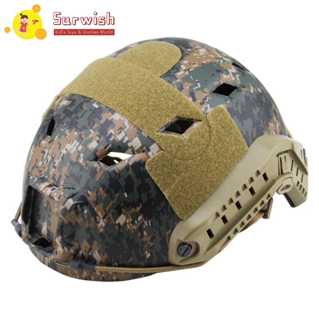 

Surwish Camouflage Tactics Protective Helmet For Fast Pore-rhomb Helmet For Outdoor Games/for Airsoft Outdoor Activity 5 Color