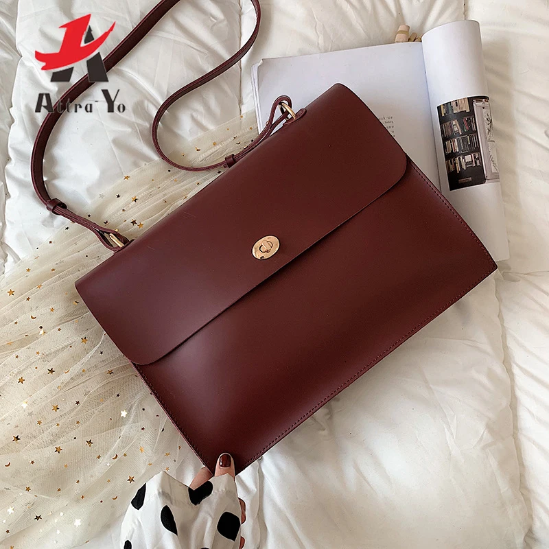 

Attra-Yo Retro Fashion Female Big Bag New PU Leather Women's Designer Handbag Ladies Briefcase Tote Shoulder Messenger Bags