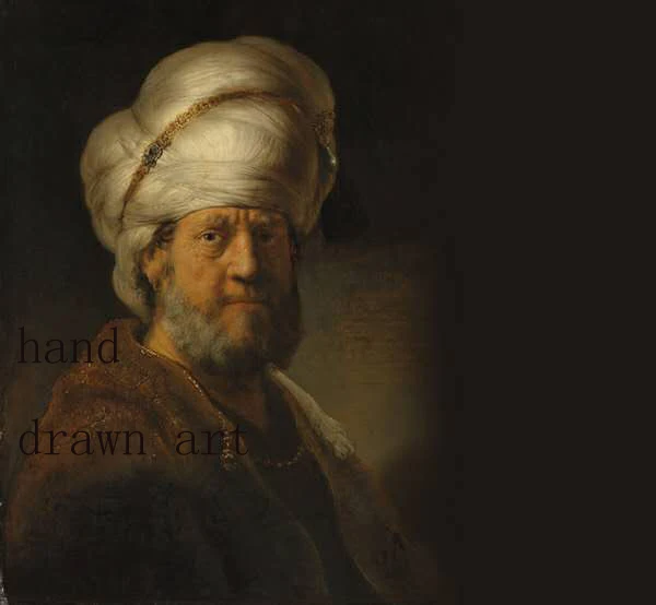 Профессиональная ручная роспись Реалистичная картина маслом на холсте: человек