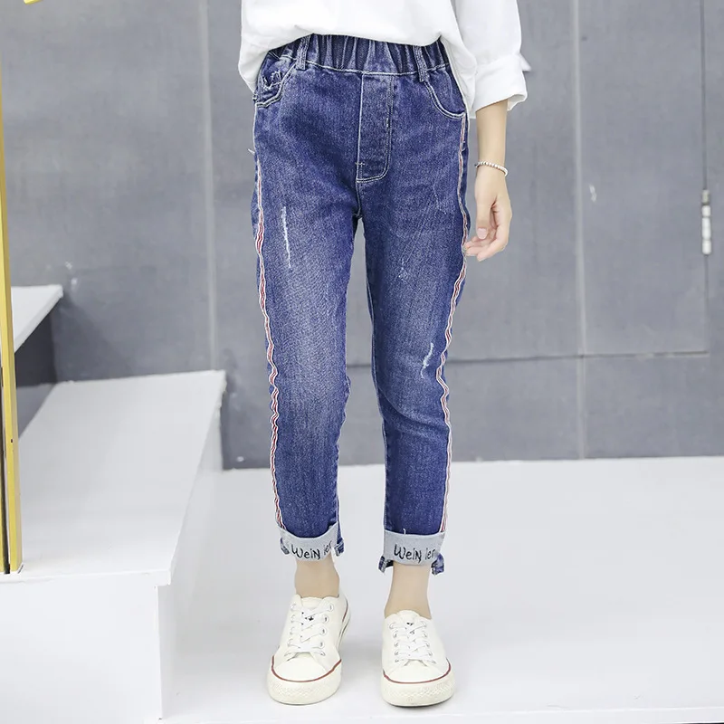 

Autumn Clothing GIRL'S Jeans 2019 New Style Trousers 10 Spring And Autumn 12 Big Boy GIRL'S Casual Korean-style Pants 15-Year-Ol