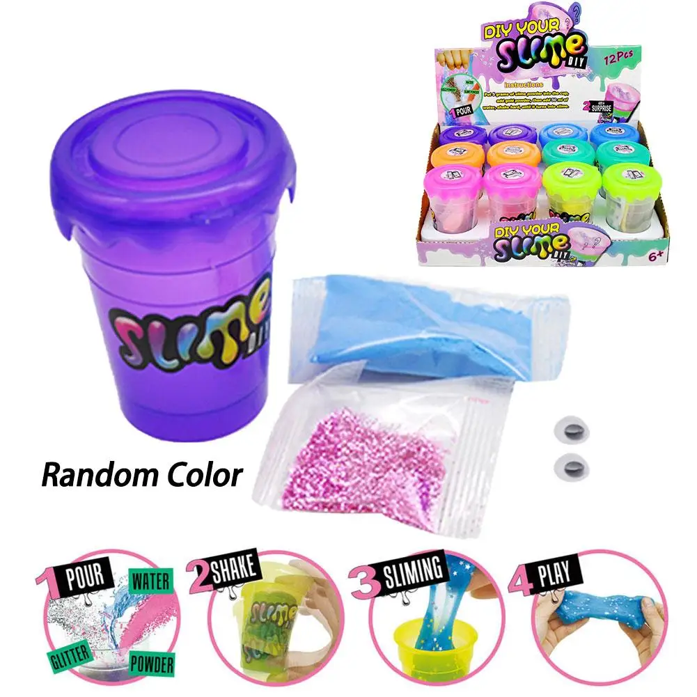 

DIY Glitter Slime Magic Make Kit Filler Polymer Clay Powder for Supplies Slime Add Water Shake Putty Set Antistress Toys Gifts