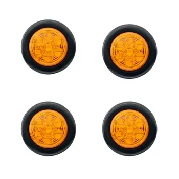 

2020 New 4Pcs Car Round Side Marker 24V Lights Truck 7 LEDs Lights Round Trailer Lamp