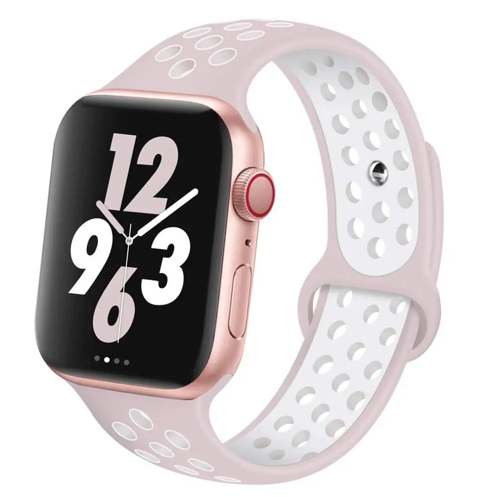Ремешок для Apple Watch 4, 3, 2, 1, 42 мм, 38 мм, 40 мм, 44 мм, браслет, силиконовый ремешок для iwatch sports series 4, 3, 2 и 1 - Цвет ремешка: 13