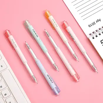 

1pc 0.5mm Creative candy color Gel Pen Student Pen Solid Color 4 colors Full Needle press Pen School Supplies