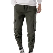 Мужские брюки-карго; сезон зима-осень; мужские однотонные повседневные брюки; pantalon homme; d91120