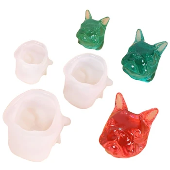 

3Pcs Silicone Resin Dog Casting Molds, Epoxy DIY Casting Mold for Craft Art F3MF