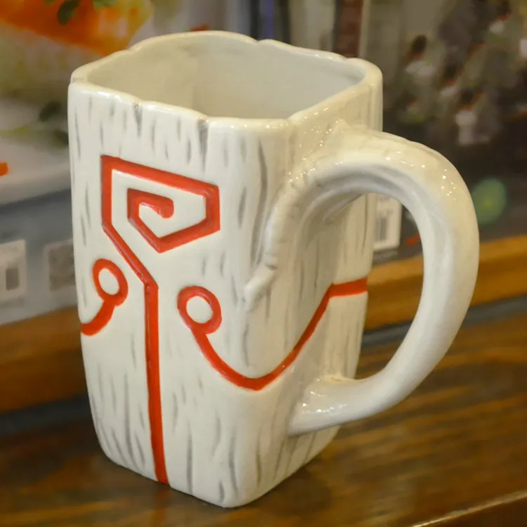 

DOTA 2 TI4 Accessory Juggernaut Jugg Mask pendant Ceramic Mug Coffee Cup for collection gift for boyfriend 400ml
