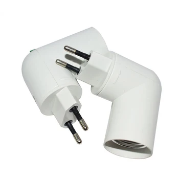 

1 PCS E27 female socket to EU plug adapter with power on-off control switch
