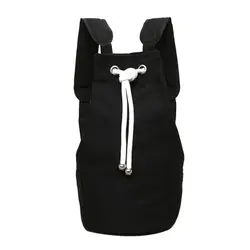 Повседневная мужская холщовая большая емкость рюкзак-мешок модный простой дорожный рюкзак Подростковая школьная сумка (черный)