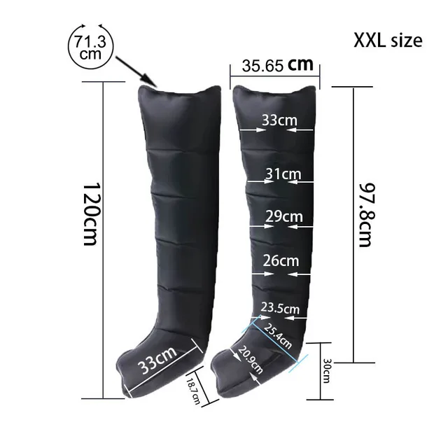 혈액 순환을 향상시키고, 회복을 촉진하고, 근육통을 완화하는 혁신적인 XXL 사이즈 공기 압축 다리 마사지