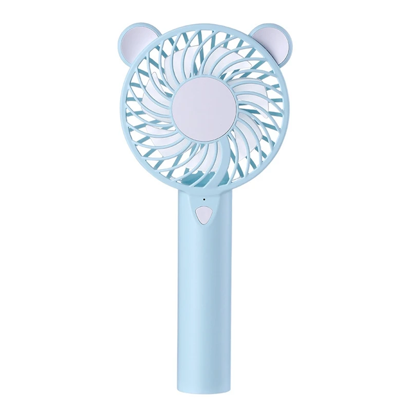 

Cute Mini Portable Handheld Cooling Fan & Usb Rechargeable Desk Quiet Air Cooler Blue