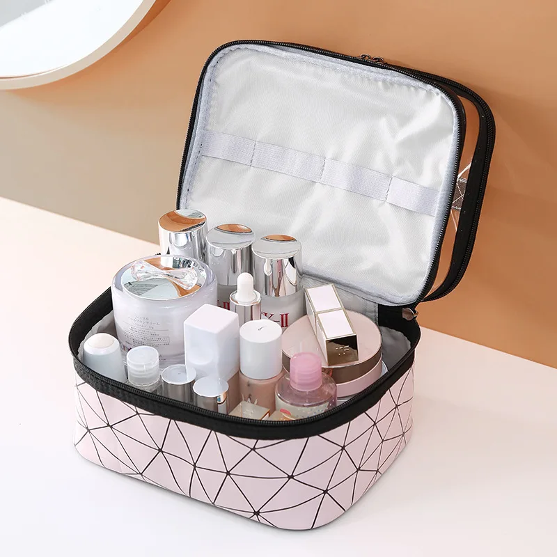 Beste Multifunctionele Reizen Duidelijke Make Up Tas Mode Diamant Cosmetische Tas Toiletartikelen Organizer Waterdichte Vrouwtjes Opslag Make Up Gevallen