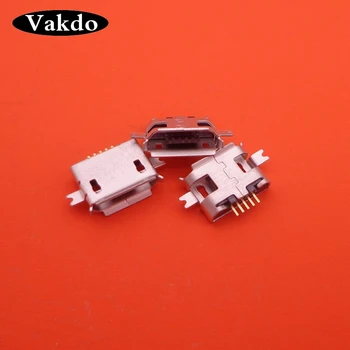 

50pcs/lot mini Micro USB jack Socket connector charging port dock plug 5 pin female for MOTO MB525/ZTE/OPPO/Samsung/Nokia 8600