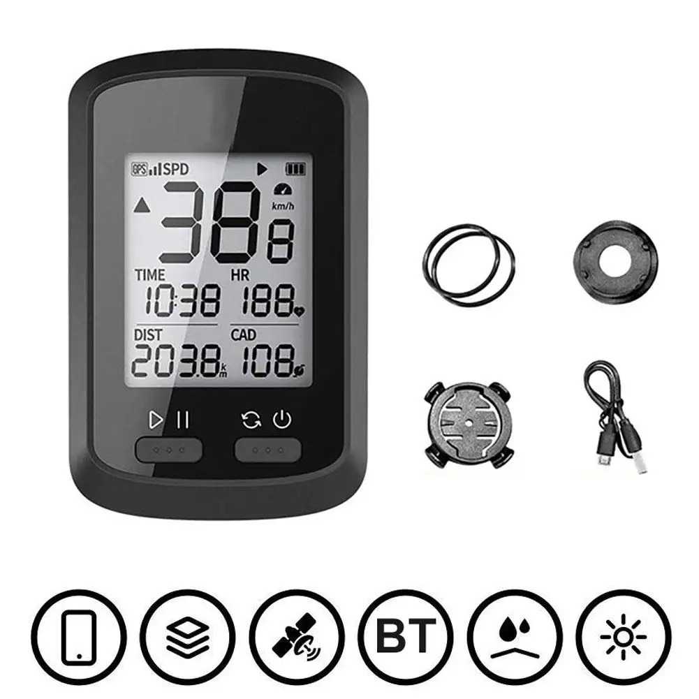 

Wireless Bluetooth LCD Waterproof MTB Bike Bicycle Computer Speedometer Odometer GPS location function.