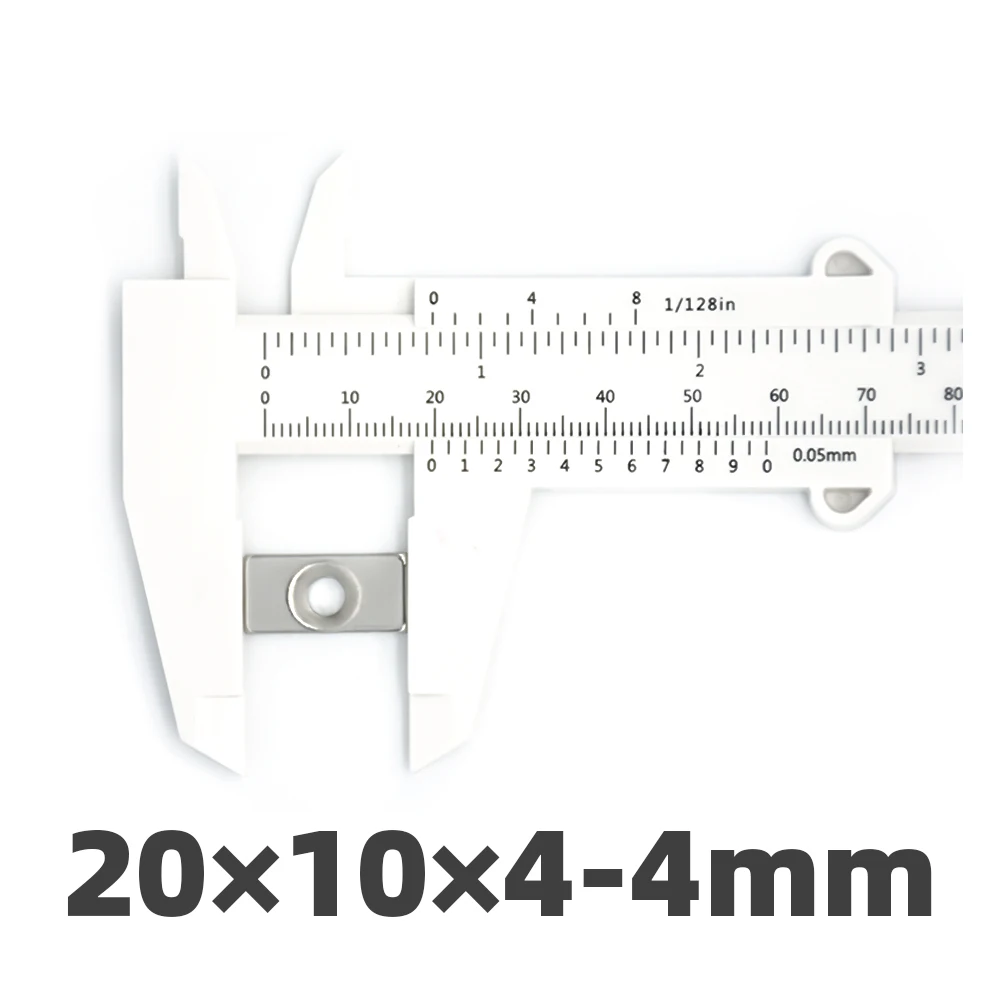 AIDIY 3/10/30 шт. 20x10x4 мм отверстие 4 мм N35 Сильный Блок Неодимовый магнит кольцо блок; из редкоземельных металлов Magnets20* 10*4 мм 4 отверстия 5 мм