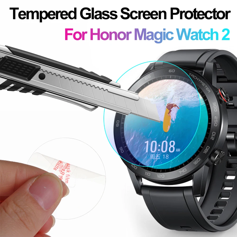 Закаленное защитное 3d стекло с закругленными краями для смарт часов Huawei Honor Magic