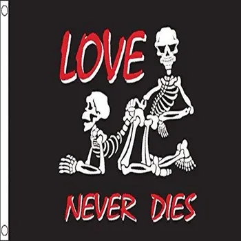 

Hot Selling Pirate Love Never Dies Flag 3' x 5' - Pirates Flags 90 x 150 cm Outdoor Garden Decoration Banner