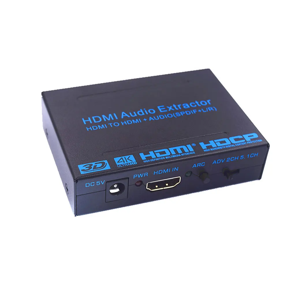 HDMI аудио экстрактор конвертер адаптер HDMI SPDIF+ R/L 4 к ARC EDID Настройка аудио экстрактор 4 к* 2 к с питанием аудио
