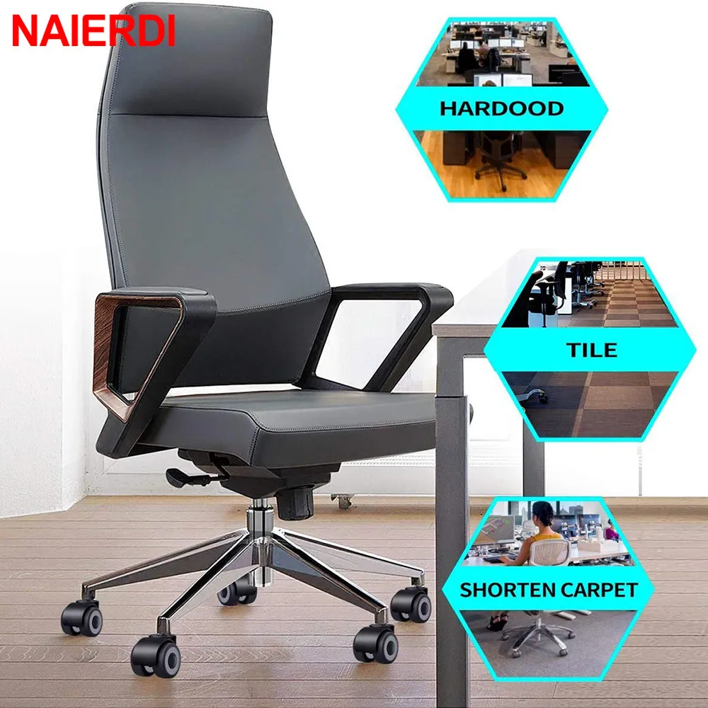naierdi tpr rubber office chair wheel 2 universal 01