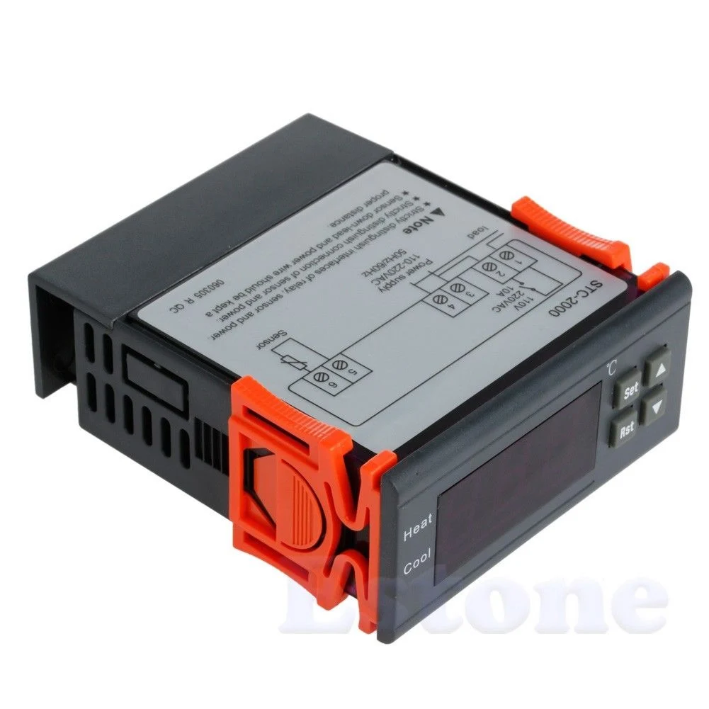Цифровой регулятор температуры 220V 55 ~ 120C термопара с датчиком|Приборы для