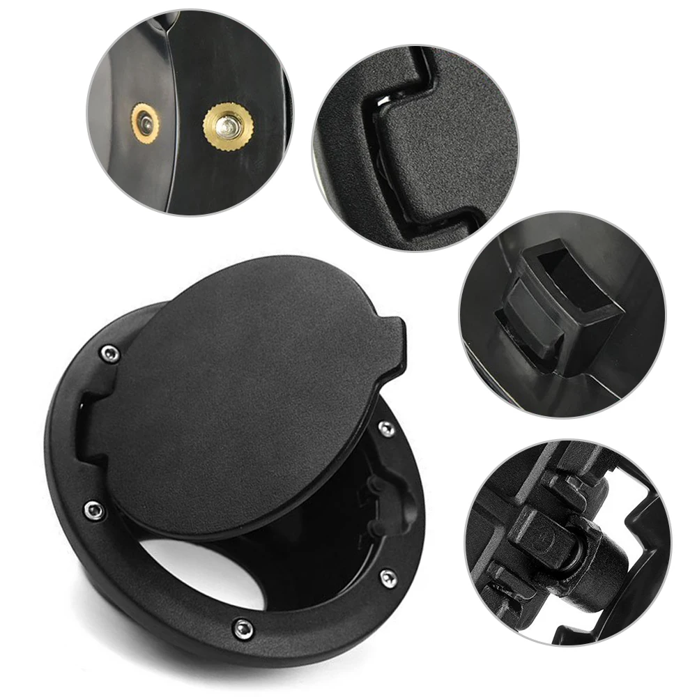 

Gas Cap Cover Powder Coated Steel Gas Fuel Tank Fuel Filler Door Covers For Jeep Wrangler JK And Unlimited 2007-2016 2/4 Door