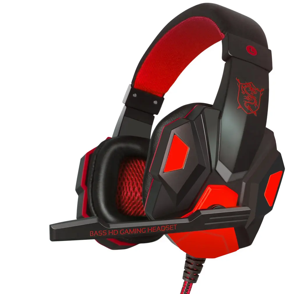 

Colorful Gaming Earphone Over-Ear PLEXTONE PC780 Game Headphone Earphone Headband with Microphone USB LED Light for PC Gamers