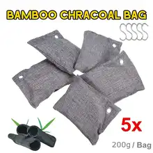 5 мешков в наборе, сумка для очистки воздуха, для автомобиля, дома, бамбуковый уголь, осушитель запаха, очиститель воздуха, сумка для очистки воздуха, натуральный освежитель воздуха, сумки 500 г