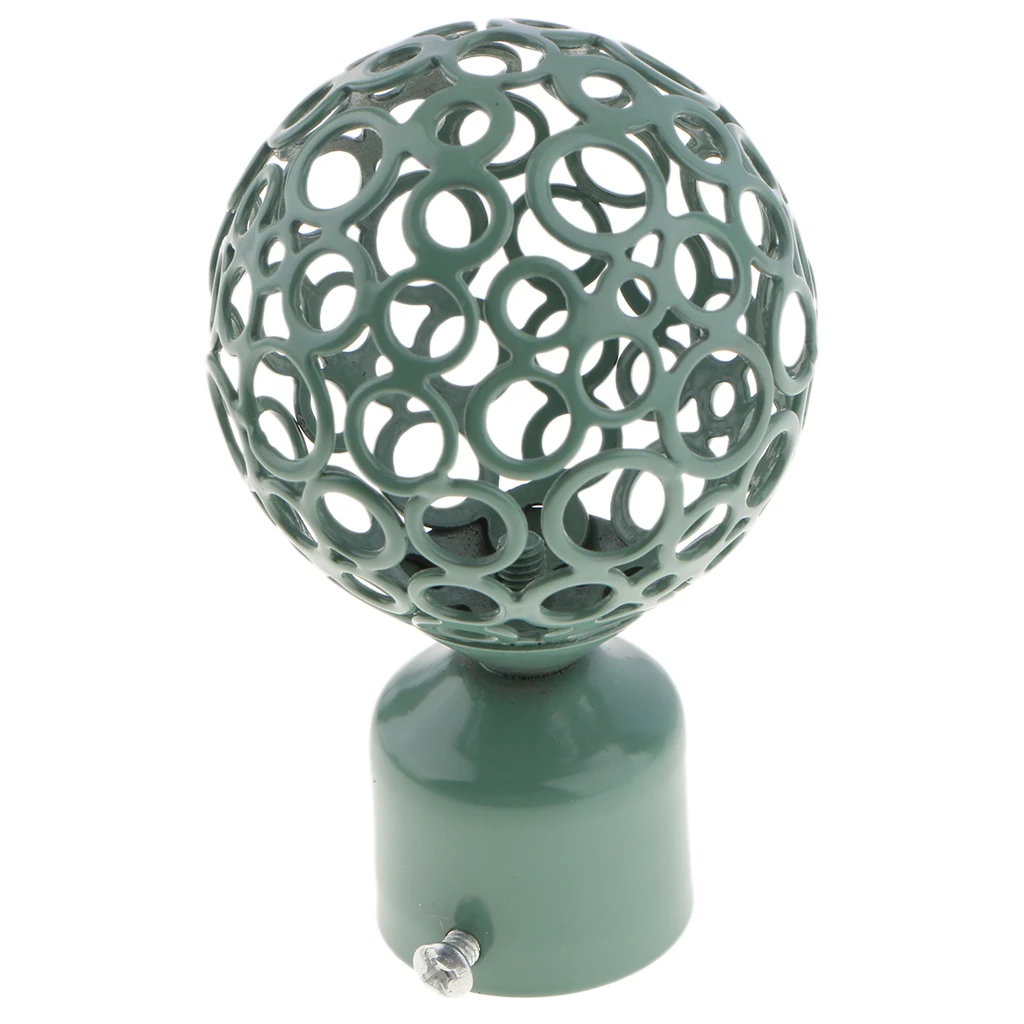 Decorative Steel Curtain Rod Ends Cap Heads Artisitic Drapery Finials for 28mm Inner Diameter Rods