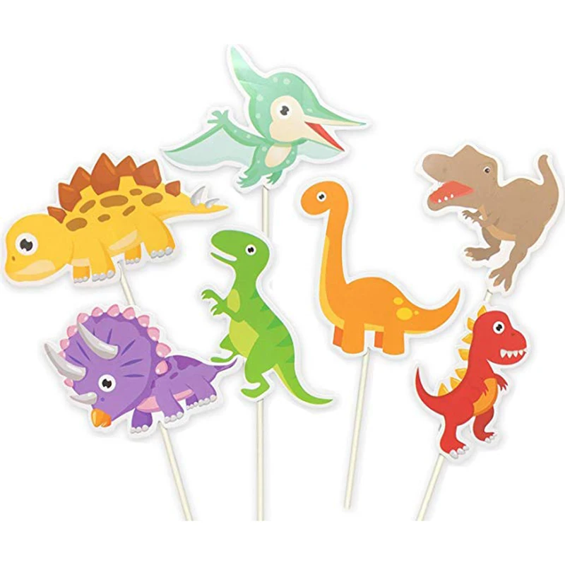 Baby Dinosaur Cupcake Toppers Picks Dinosaur Cake Toppers For Kids Birthday Baby Shower Party Decorations Supplies Set Of 14 Party Diy Decorations Aliexpress
