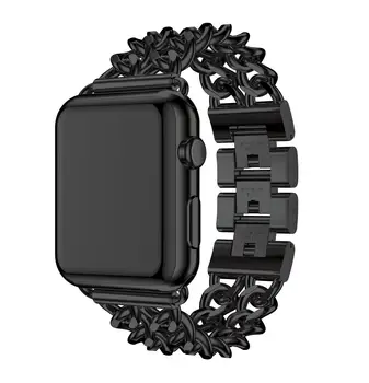 

Replacment Strap Watch Band for apple watch 5 4 3 2 1 38mm 42mm Stainless Steel for iwatch series 5 4 40mm 44mm Metal Denim