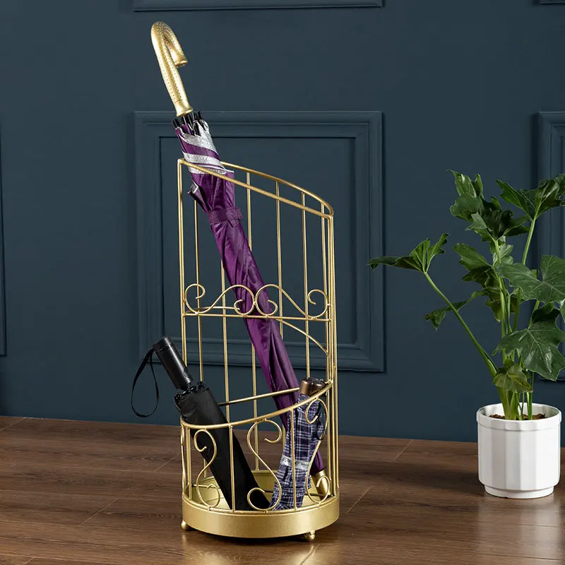 ModernGoldMetalUmbrellaStandHolderForHomeHotelparaguerohogar