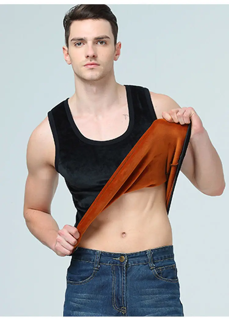 2019 мужская термо майка Осень Зима Теплый жилет удобная мягкая одежда термобелье