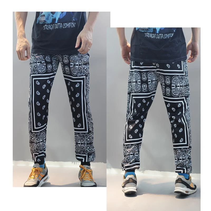 Polyester Bandana Paisley Pant Jogger Men Women Sweatpants Tracksuit Harajuku Trousers Spring Hip Hop Streetwear