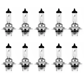 자동차 광원 전구, 자동차 헤드라이트, 주차 램프, 노란색 할로겐, H7, 12V, 55W, 4300K, 10 개