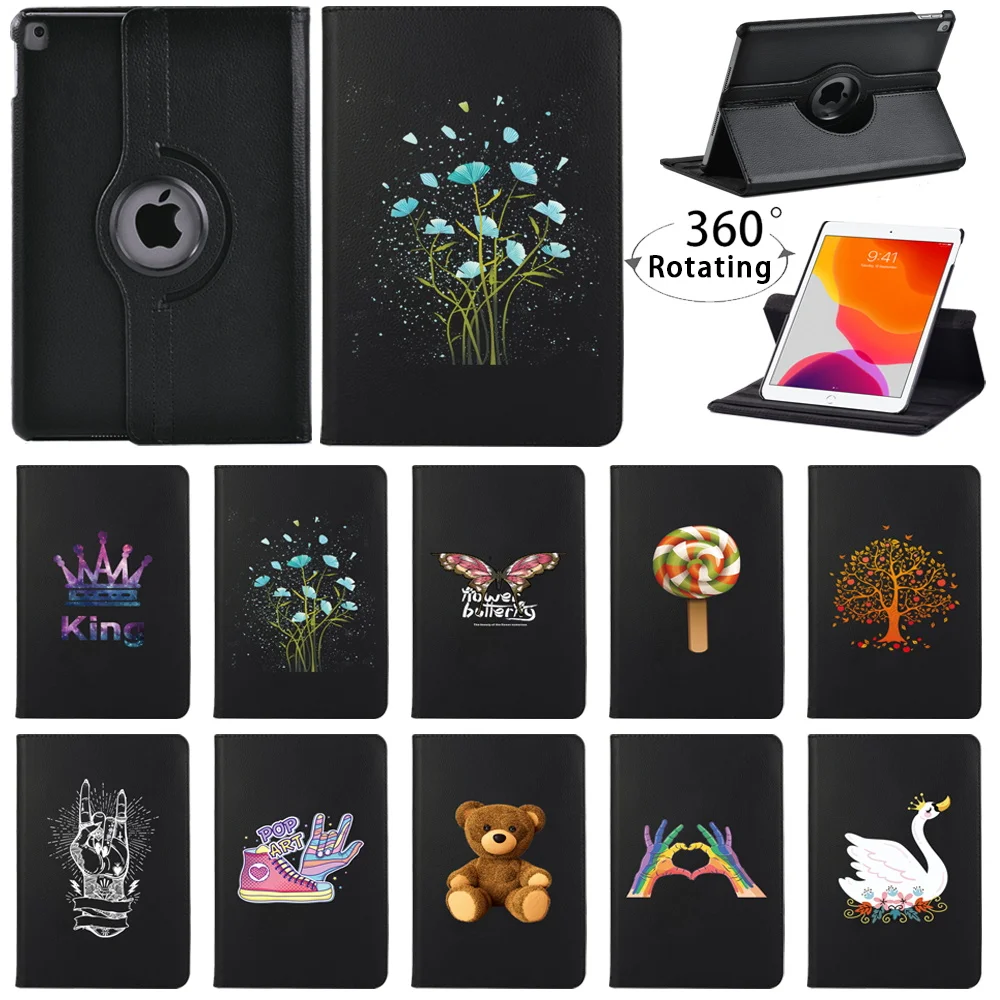

Flip Tablet Case for Apple Ipad Mini 4/5/ipad 2/3/4/IPad 5/6/7/8th 10.2" Case 360 Rotation Leather Stand Smart Cover + Stylus